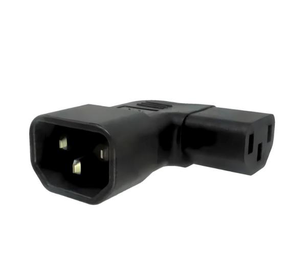 Adaptér úhlový na stranu IEC C13 na IEC C14 napětí 230V,  10A