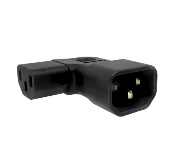 Adaptér úhlový na stranu IEC C13 na IEC C14 napětí 230V,  10A