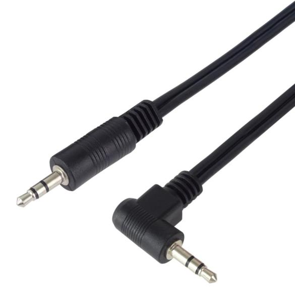 PREMIUMCORD Kabel Jack 3, 5mm - 3, 5mm 90° M/ M 1, 5m
