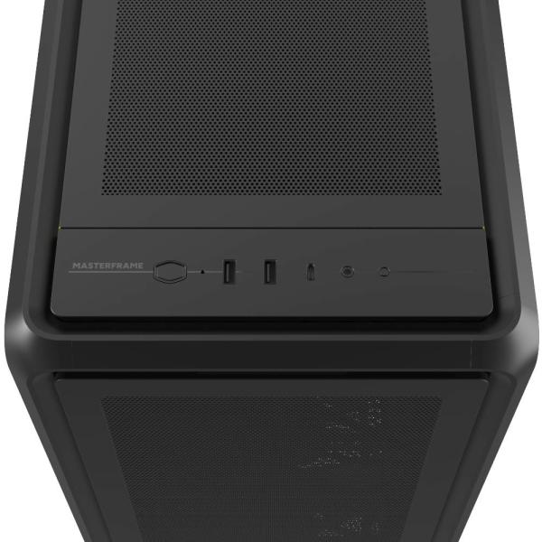 Cooler Master case MasterFrame 600 Mesh Black ARGB,  Průhledná bočnice,  ATX,  2x 200mm ARGB Fan,  1x 120mm ARGB Fan,  Černá1