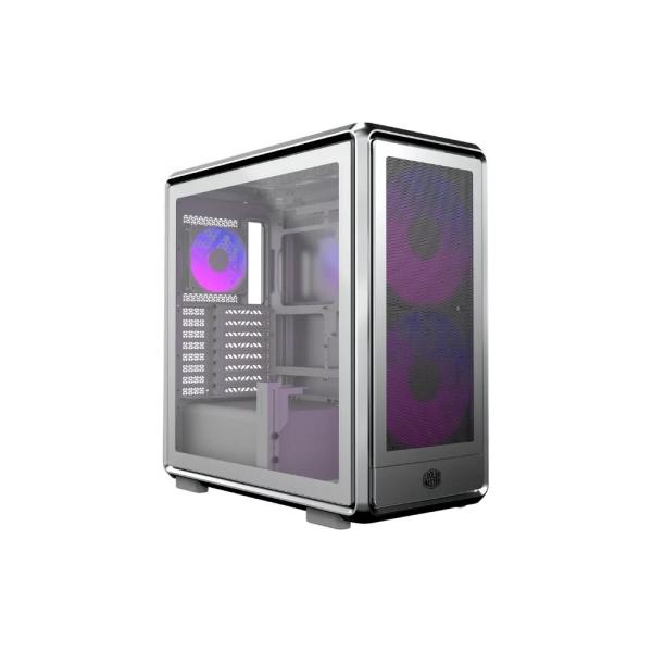 Cooler Master case MasterFrame 600 Mesh Silver ARGB,  Průhledná bočnice,  ATX,  2x 200mm ARGB Fan,  1x 120mm ARGB Fan,  Šedá4
