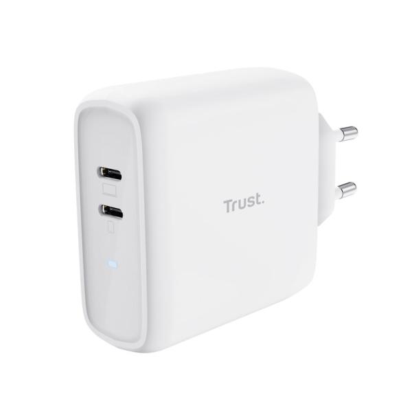 TRUST nabíječka MAXO 65W,  2x USB-C,  bílá