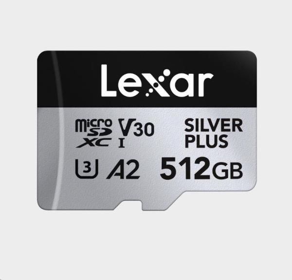 Lexar 512GB H-P Silver Plus microSDXC s adp C10 A2
