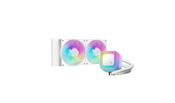 DEEPCOOL Vodní chladič LE240 WH V2,  ARGB,  2x120mm,  AM5,  LGA1851,  bílá
