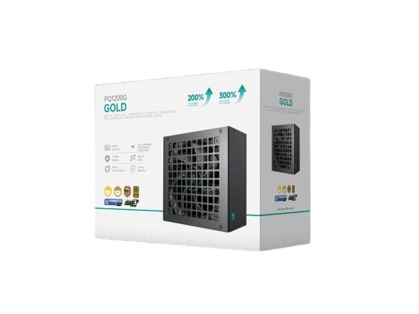 DEEPCOOL GAMERSTORM zdroj 1200W PQ1200G,  120mm,  Plně modulární,  80+ Gold,  ATX 3.1,  černá8