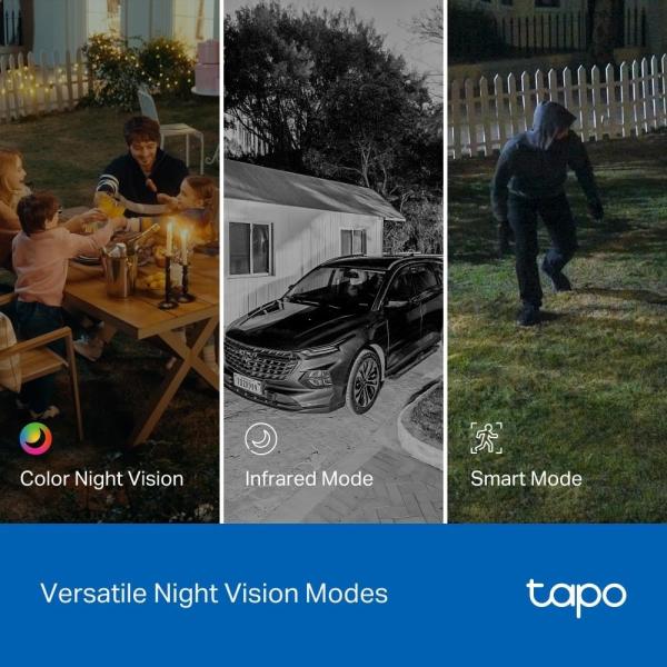 TP-Link Tapo C545D venkovní/ outdoor otočná kamera (2x 3MP,  2K 1296p,  IR 30m,  WiFi,  1x100Mb/ s,  micro SD card)6