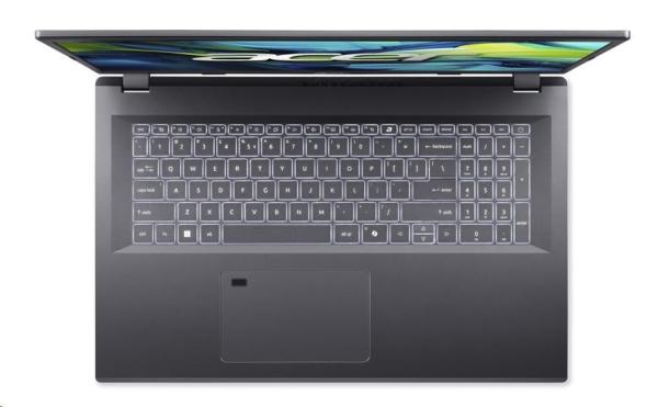 ACER NTB Aspire 17 (A17-51M-753U), Core 7 150U, 17.3"FHD, 16GB, 1TB SSD, Intel Graphics, Linux, Gray4