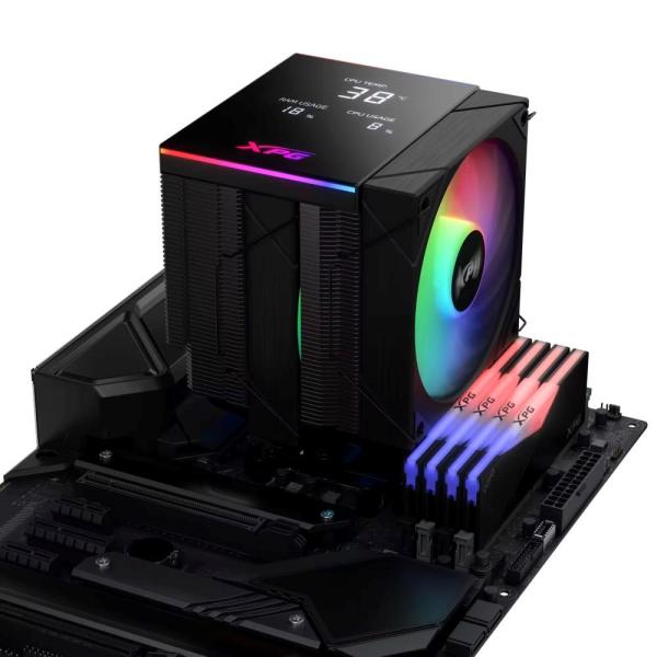 ADATA XPG Chladič CPU MAESTRO PLUS 62DA,  2x120 mm,  ARGB,  LGA 1851,  AM5,  černá5