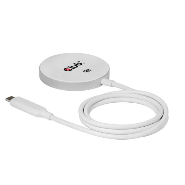 Club3D Bezdrátová nabíječka,  1x Qi2 25W,  MagSafe,  Qi certifikováno,  bílá4