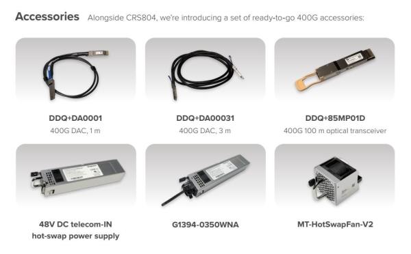 MikroTik CRS804-4DDQ-hRM 400GB Cloud Router Switch CRS804 DDQ5