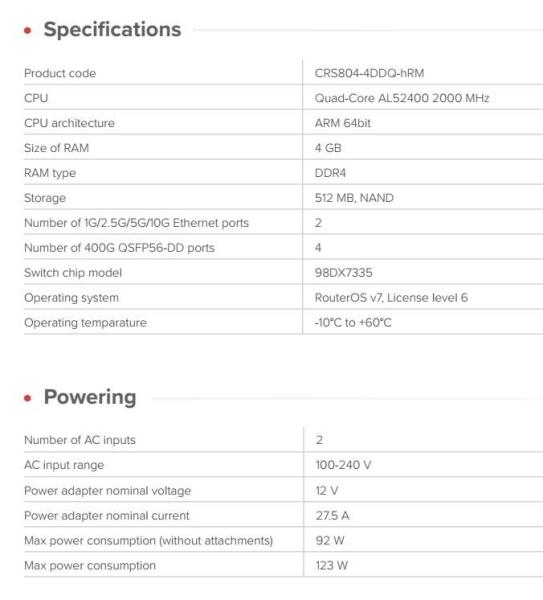MikroTik CRS804-4DDQ-hRM 400GB Cloud Router Switch CRS804 DDQ0