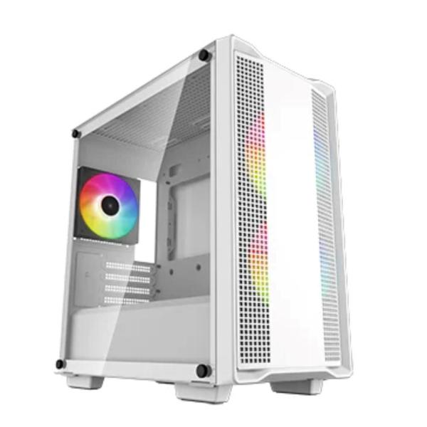 DEEPCOOL Case CC360 WH ARGB,  mATX,  Průhledná bočnice,  3x120mm Fan,  bílá