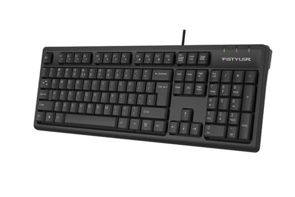 A4tech FK12,  multimediální kancelářská klávesnice,  CZ/ US,  USB,  černá2