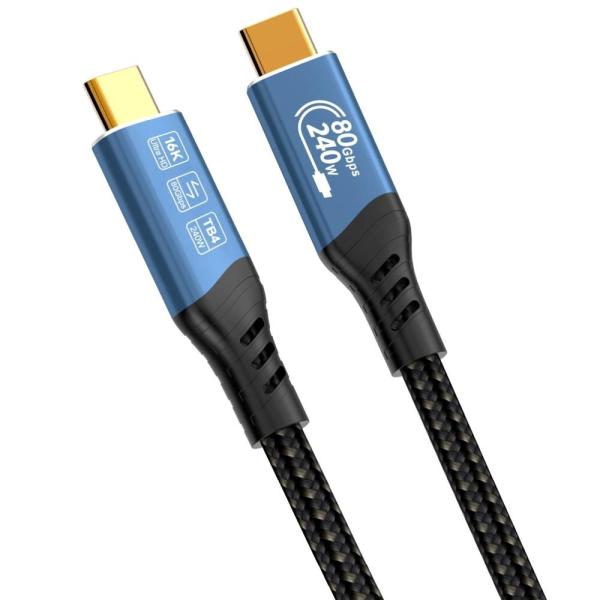 PREMIUMCORD Kabel USB4™ Version2.0 80Gbps 16K@60Hz 240W Thunderbolt 3 a 4 kabel 1m1