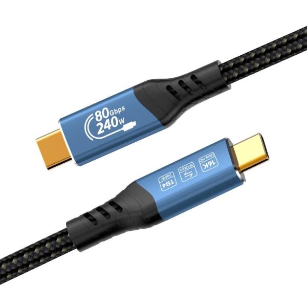 PREMIUMCORD Kabel USB4™ Version2.0 80Gbps 16K@60Hz 240W Thunderbolt 3 a 4 kabel 1, 5m4