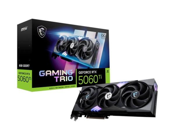 MSI VGA NVIDIA GeForceRTX 5060 Ti 8G GAMING TRIO OC,  RTX 5060 Ti,  8GB GDDR7,  3xDP,  1xHDMI