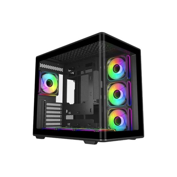 Cooler Master case Elite 600,  ATX,  Průhledná bočnice,  7x 120mm ARGB Fan,  Černá