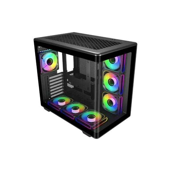 Cooler Master case Elite 600,  ATX,  Průhledná bočnice,  7x 120mm ARGB Fan,  Černá1
