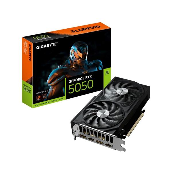 GIGABYTE VGA NVIDIA GeForce RTX 5050 WINDFORCE OC V2 8G,  8G GDDR6,  2xDP,  2xHDMI