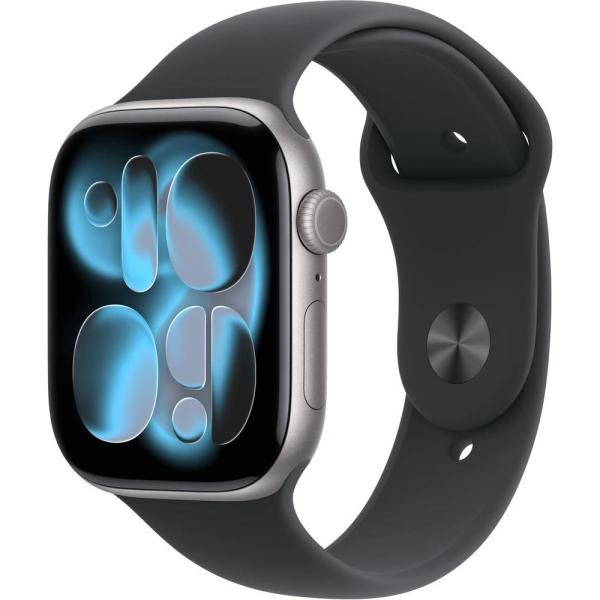 Apple Watch Series 11 GPS 42mm Space Grey Aluminium Case with Black Sport Band - M/ L