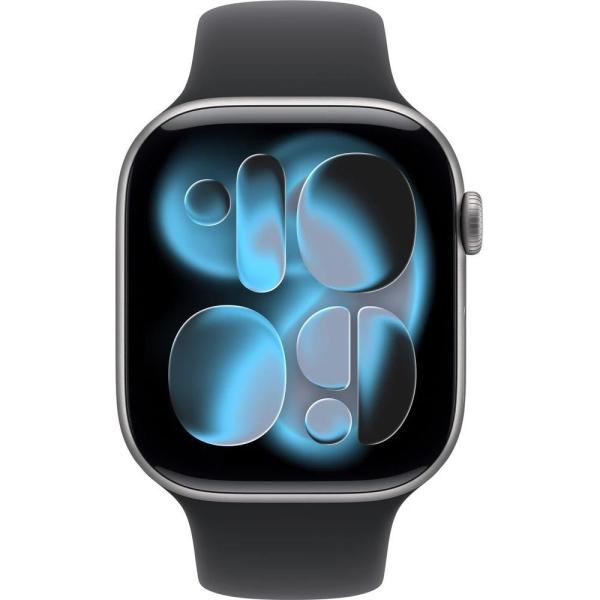 Apple Watch Series 11 GPS 42mm Space Grey Aluminium Case with Black Sport Band - M/ L1