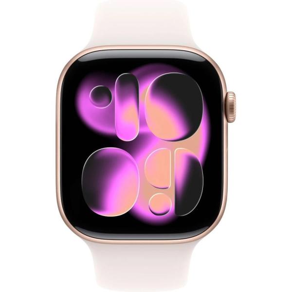 Apple Watch Series 11 GPS 42mm Rose Gold Aluminium Case with Light Blush Sport Band - M/ L1