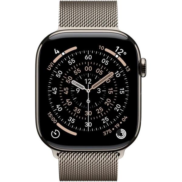 Apple Watch Series 11 GPS + Cellular 46mm Natural Titanium Case with Natural Milanese Loop - M/ L1