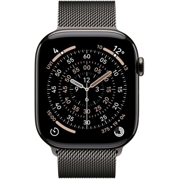 Apple Watch Series 11 GPS + Cellular 46mm Slate Titanium Case with Slate Milanese Loop - M/ L1