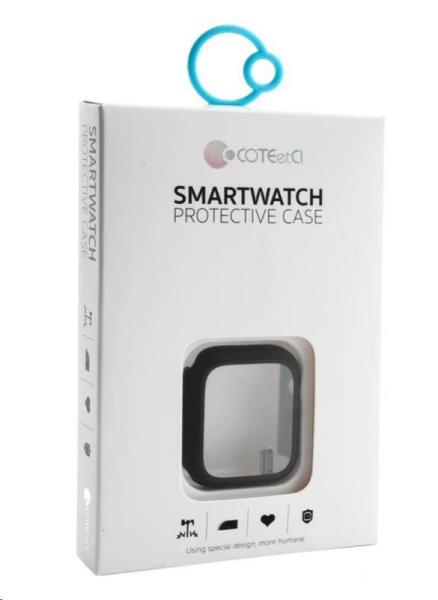 COTECi polykarbonátové pouzdro s ochranou displeje pro Apple Watch 45 mm černá0