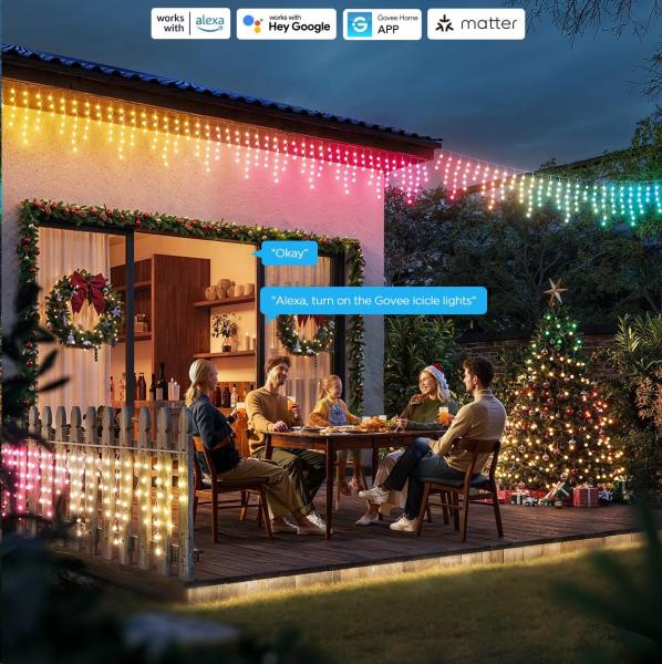 Govee Smart LED rampouchy RGBIC 10m,  bílé,  Matter3