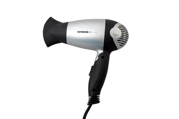 Orava HD-400/ S cestovní fén,  1100 W,  2 úrovně výkonu,  rovnoměrná koncentrace tepla