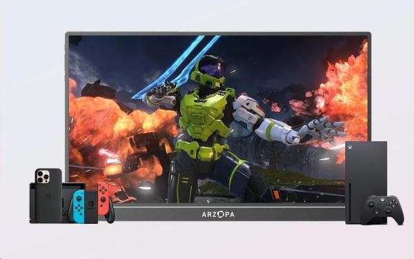Arzopa Z1C Portable Monitor 16.1" IPS Full HD 1080p Metal Housing Přenosný monitor,  černý2