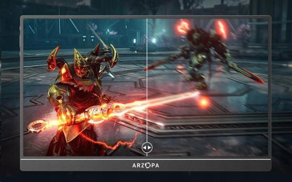 Arzopa Z1FC Portable Monitor 16.1" 144hz IPS Full HD 1080p Metal Housing Přenosný monitor + pouzdro,  šedý4