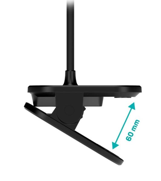 CONNECT IT Stolní LED lampa CLIP 2 s klipem,  černá2
