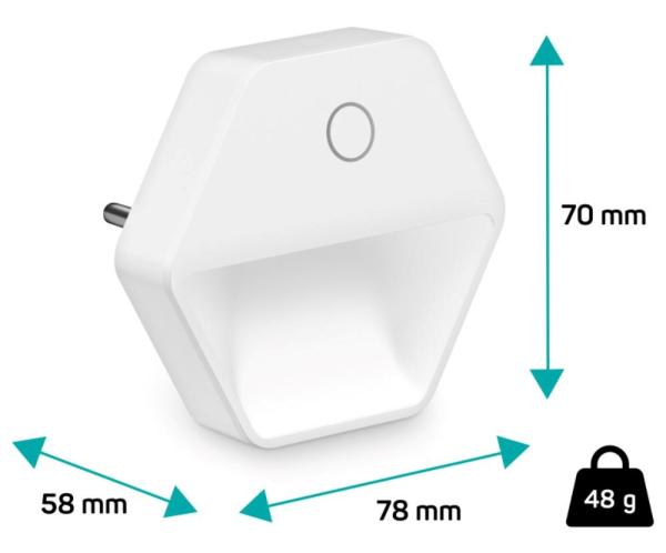CONNECT IT Noční LED světlo Sparkle 2,  teplé světlo,  bílá6