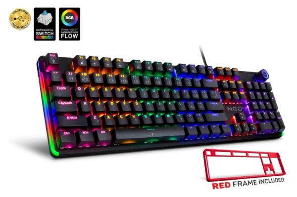 CONNECT IT Herní klávesnice NEO2 + Black,  mechanická,  USB,  ARGB,  CZ+SK,  černá