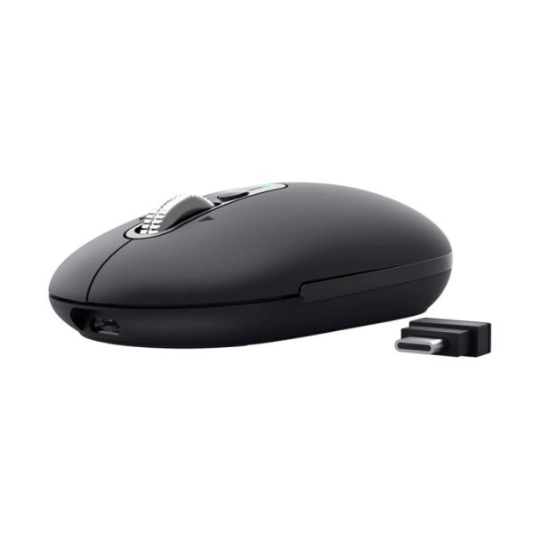 Trust Seron Slim/ Kancelárska/ Optická/ 3 200 DPI/ USB+BT/ Čierna