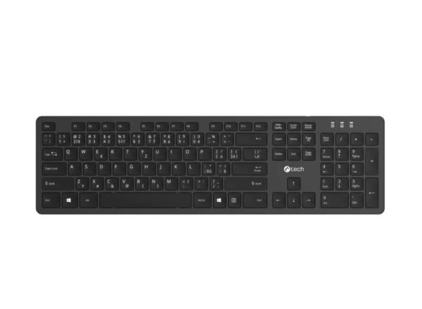C-TECH Klávesnice KB-115,  bezdrátová 2.4Ghz,  slim,  CZ/ SK