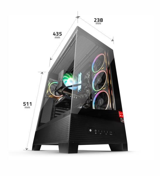 LYNX Challenger Ryzen 7 7800X3D 32GB 2TB SSD NVMe RX 9070XT 16G W11 Home7