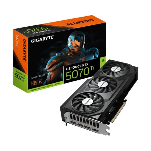 GIGABYTE VGA NVIDIA GeForce RTX 5070 Ti WINDFORCE OC V2 16G,  16G GDDR7,  3xDP,  1xHDMI