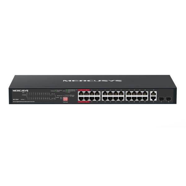 MERCUSYS switch MS128GP (24xGbE, 24xPoE+, 2xGbE, 2xSFP, 295W)