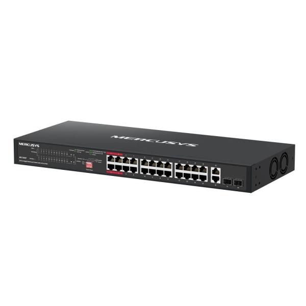 MERCUSYS switch MS128GP (24xGbE, 24xPoE+, 2xGbE, 2xSFP, 295W)1