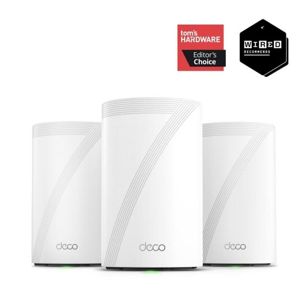 TP-Link Deco BE68(3-pack) WiFi7 Mesh(BE14000, 2, 4GHz/ 5GHz/ 6GHz, 1x10GbELAN/ WAN, 1x2, 5GbELAN/ WAN, 1xGbELAN/ WAN, 1xUSB3.0)