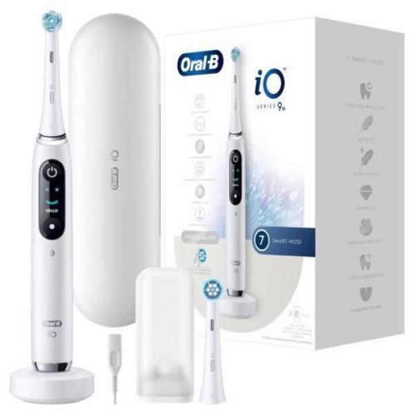 Oral-B iO Series 9N elektrický zubní kartáček,  časovač,  tlakový senzor,  7 programů,  AI,  mobilní aplikace,  bílá2