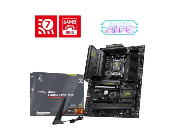MSI MB Sc AM5 MAG B850 TOMAHAWK WIFI,  AMD B850,  4xDDR5,  WiFi,  1xHDMI
