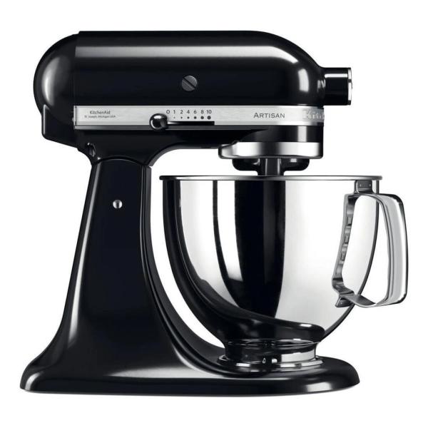 KitchenAid Artisan 5KSM125EOB Kuchyňský robot - 10 rychlostí,  planetární systém,  celokovová konstrukce,  lesklá černá