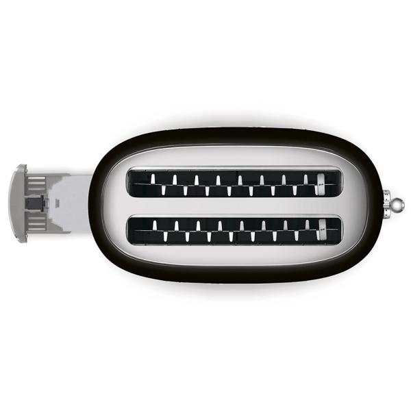 Smeg TSF02BLEU, toustovač / topinkovač, 4 toasty, 6 úrovní opékání, zásuvka na drobky, styl. 50. let, černý2