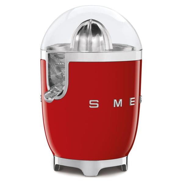 Smeg CJF11RDEU citrusový odšťavňovač, 70 W, manuální tlak, univerzální kužel z nerezové oceli, červený1