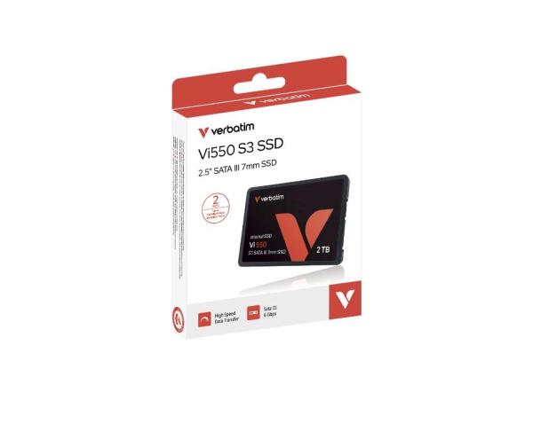 VERBATIM SSD Vi550 S3 2TB SATA III,  2.5” W 550/  R 500 MB/ s2