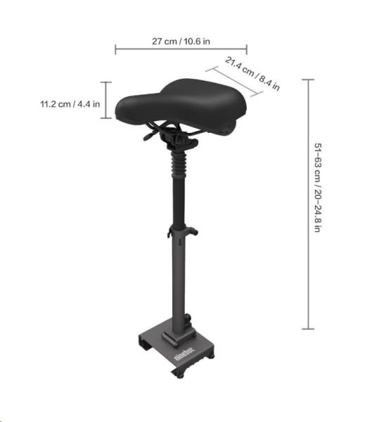 Skládací odpružené sedátko pro koloběžku Xiaomi Scooter Pro /  Pro 2 (Bulk)0